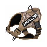 Harnais chien anti traction personnalisé camouflage sable