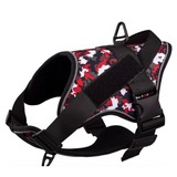 Harnais chien anti traction personnalisé rouge
