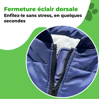 Manteau d’Hiver pour chien 3 en 1 WoufToy fermeture éclair