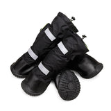 Bottes pour Chien Hiver Étanche Noir