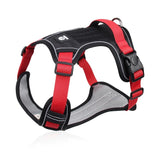 Harnais reflechissant pour chien rouge