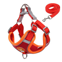 harnais pour petit chien style Yorkshire rouge