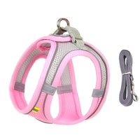 Harnais petit chien rose